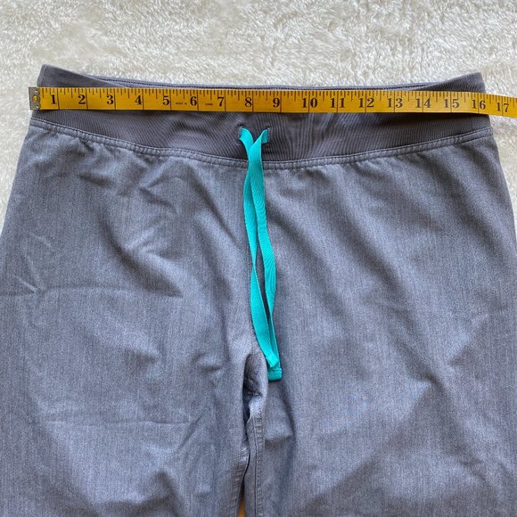 FIGS Technical Collection Scrub Pants Graphite Gray Teal Drawstring Size Medium - Picture 6 of 16
